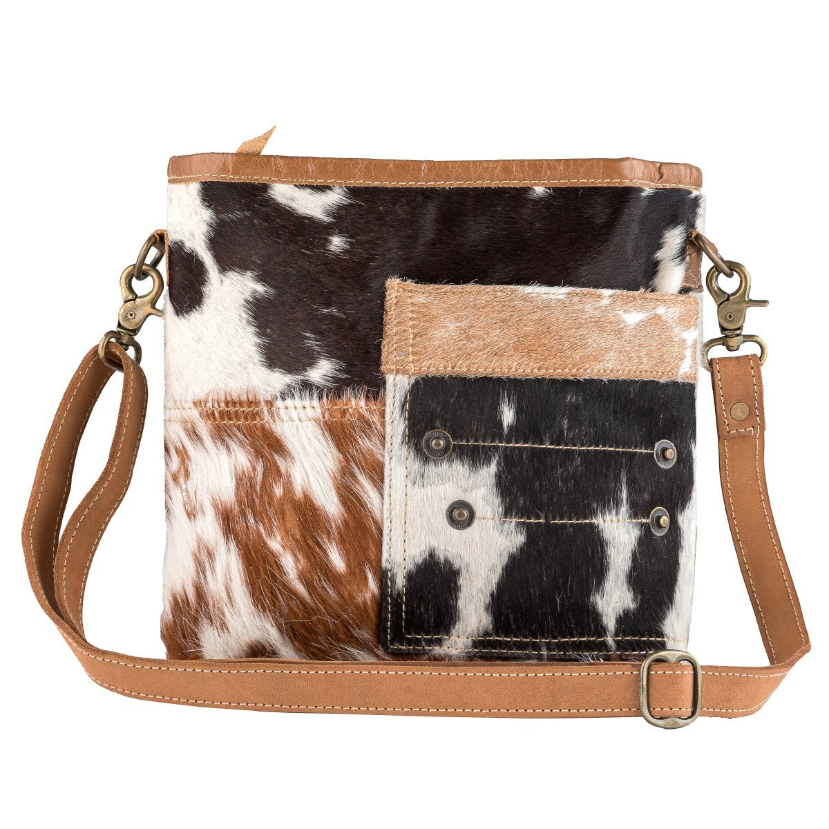 Hand-sewn leather cowhide shoulder bag 2way diagonal bag - Shop