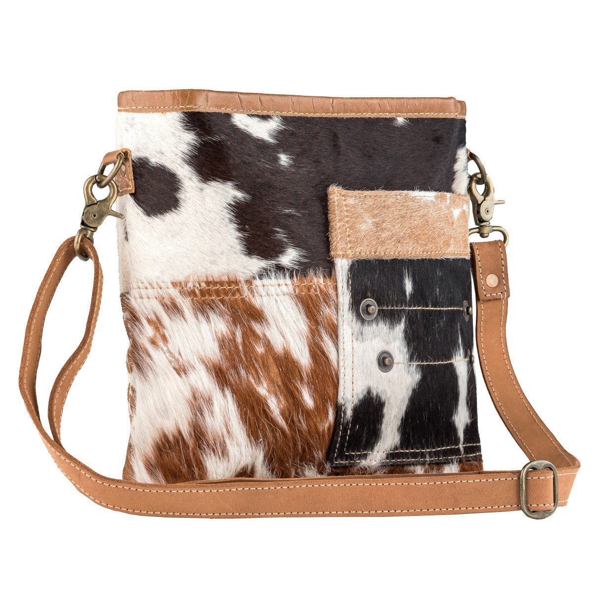 Hand-sewn leather cowhide shoulder bag 2way diagonal bag - Shop