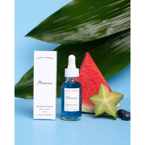 Marina Biome Brightening Ampoule Spirulina Blue Tansy Elixir Earth Harbor Naturals