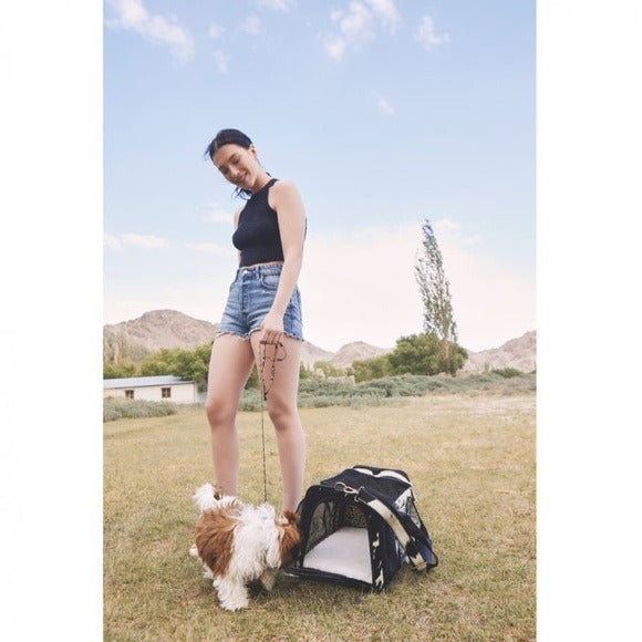 🐶🐾Western Boho Genuine Cowhide Pet Cat Dog Leather Bag Carrier travel